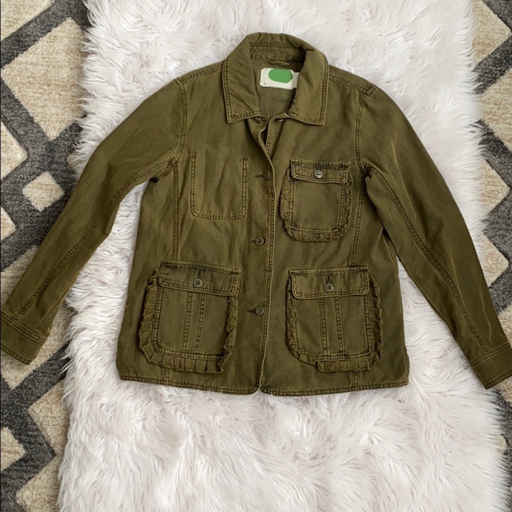 Anthropologie Green Utility Women's Jacket